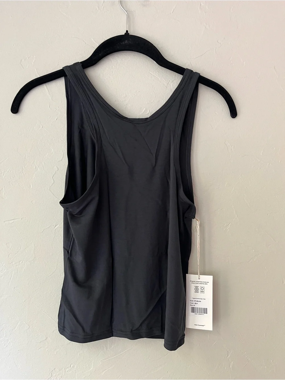 MATE THE LABEL TENCEL COMFORT EASY TANK JET BLACK S M - Picture 2 of 2